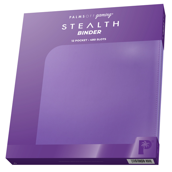 Palms Off Gaming - 12 Pocket Zip Trading Card Binder Stealth - Purple