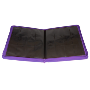 Palms Off Gaming - 12 Pocket Zip Trading Card Binder Stealth - Purple