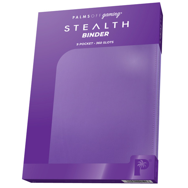 Palms Off Gaming - 9 Pocket Zip Trading Card Binder Stealth - Purple