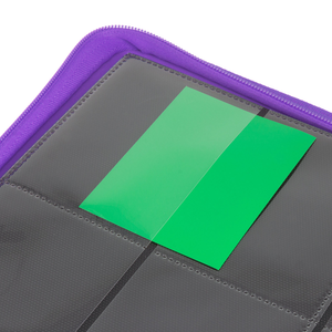 Palms Off Gaming - 12 Pocket Zip Trading Card Binder Stealth - Purple