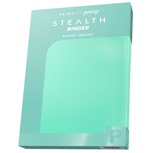 Palms Off Gaming - 9 Pocket Zip Trading Card Binder Stealth - Turquoise