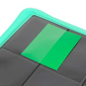 Palms Off Gaming - 12 Pocket Zip Trading Card Binder Stealth - Turquoise