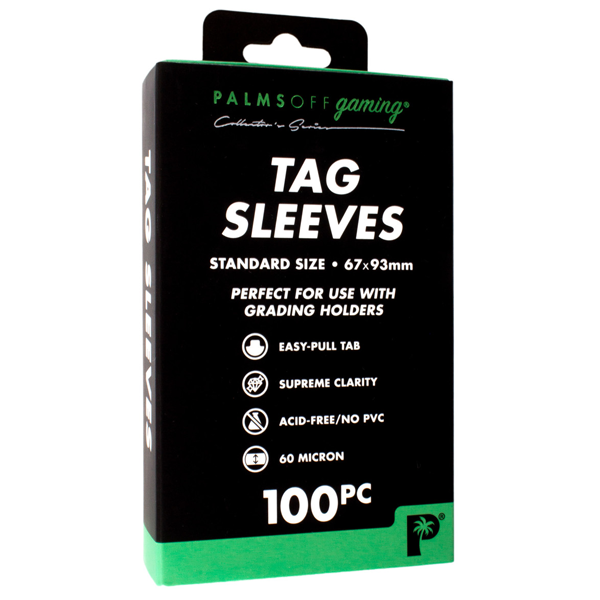 Palms Off Gaming - Trading Card Tag Sleeves - Standard Size - 100 Pack