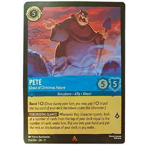 Disney Lorcana TCG - Pete Ghost of Christmas Future - 154/204 - Cold Foil
