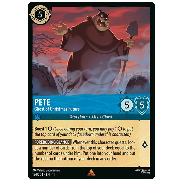 Disney Lorcana TCG - Pete Ghost of Christmas Future - 154/204