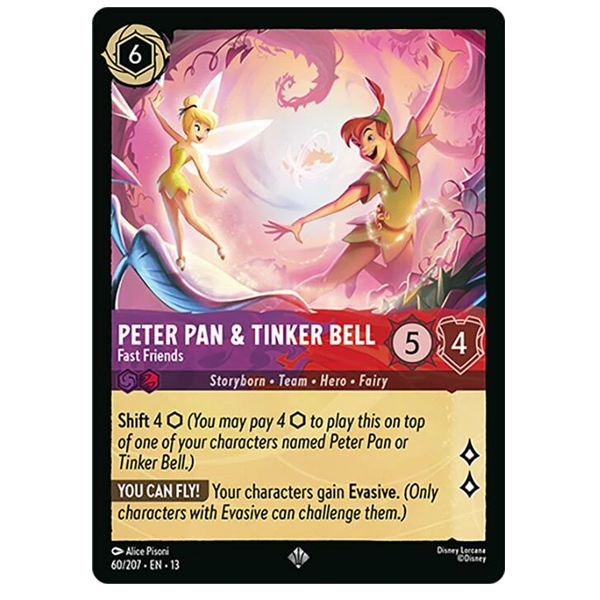 Disney Lorcana TCG - Peter Pan & Tinker Bell Fast Friends - 60/204