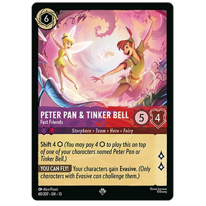 Disney Lorcana TCG - Peter Pan & Tinker Bell Fast Friends - 60/204