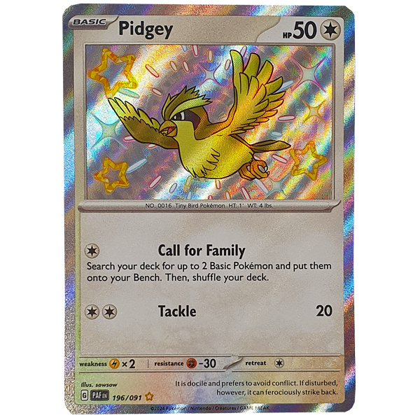 POKÉMON TCG - Pidgey Shiny Rare - 196/091