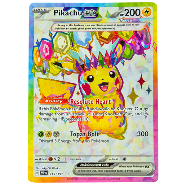 POKÉMON TCG - Pikachu EX Full Art Secret Rare - 219/191