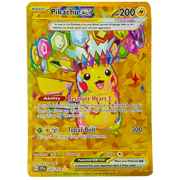 POKÉMON TCG - Pikachu ex Gold Secret Rare - 247/191