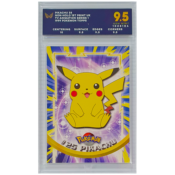 POKÉMON TCG - Pikachu Topps 1st Print - 25 - Ark Graded 9.5