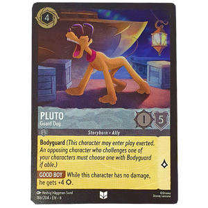 Disney Lorcana TCG - Pluto Guard Dog - 186/204 - Uncommon - Cold Foil