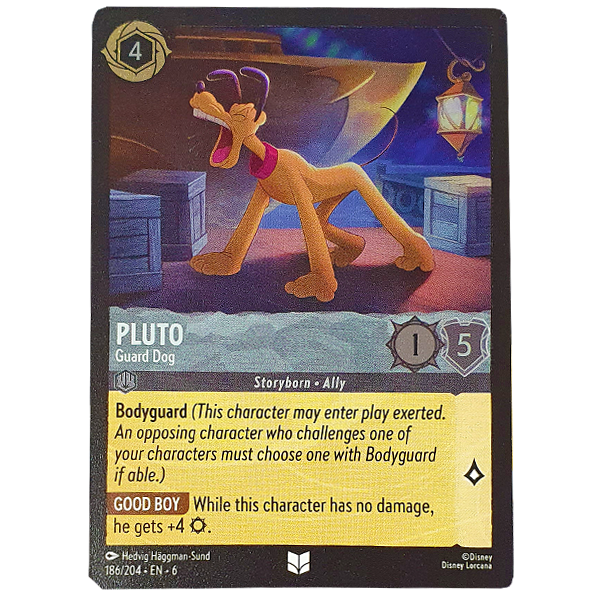 Disney Lorcana TCG - Pluto Guard Dog - 186/204 - Uncommon - Cold Foil