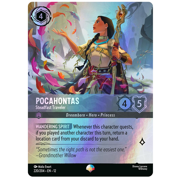 Disney Lorcana TCG - Pocahontas Steadfast Traveler - 220/204 - Epic