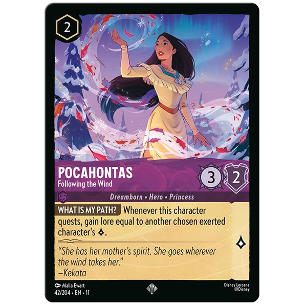Disney Lorcana TCG - Pocahontas Following the Wind - 42/204