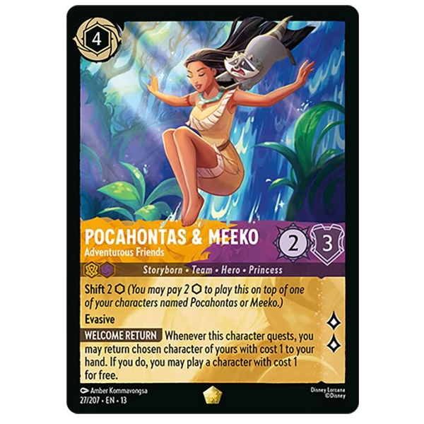 Disney Lorcana TCG - Pocahontas & Meeko Adventurous Friends  - 27/204