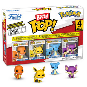 Pokemon - Charmander, Jolteon, Lapras, & Rattata Bitty Pop! Vinyl Figure 4-Pack