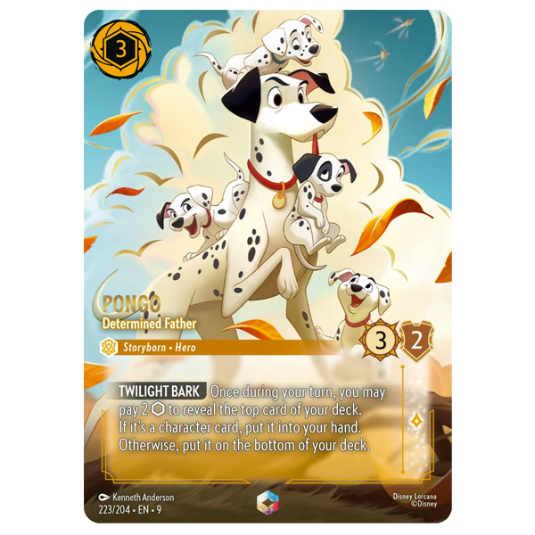 Disney Lorcana TCG - Pongo Determined Father - 223/204 - Enchanted