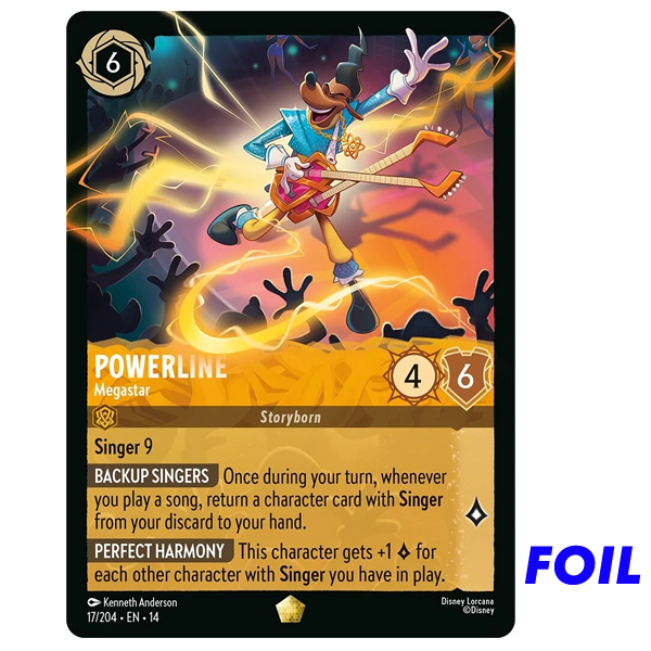 Disney Lorcana TCG - Powerline Megastar - 17/204 - Cold Foil