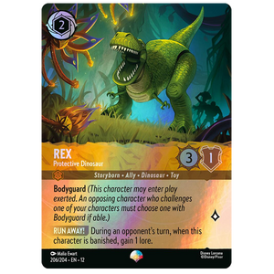 Disney Lorcana TCG - Rex Protective Dinosaur - 206/204 - Epic