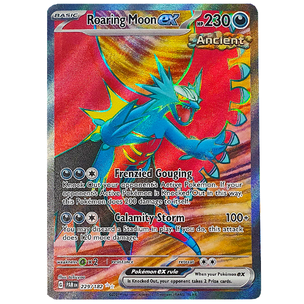 POKÉMON TCG - Roaring Moon EX Full Art Secret Rare - 229/182