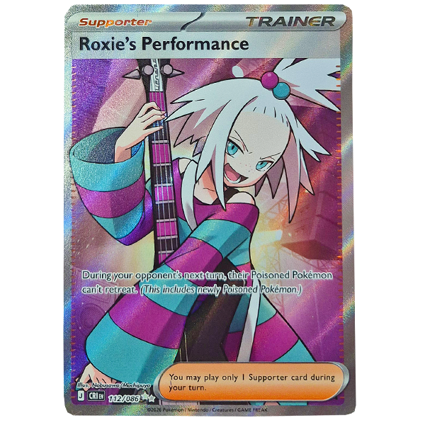 POKÉMON TCG - Roxie's Performance Full Art Ultra Rare - 112/086