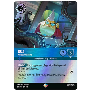 Disney Lorcana TCG - Roz Always Watching - 221/207 - Epic