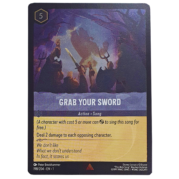 Disney Lorcana TCG - Grab your Sword - 198/204 - Cold Foil