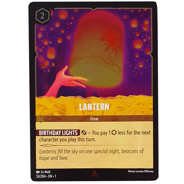 Disney Lorcana TCG - Lantern - 33/204 - Cold Foil