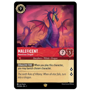 Disney Lorcana TCG - Maleficent Monstrous Dragon - 113/204