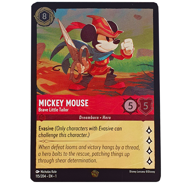 Disney Lorcana TCG - Mickey Mouse Brave Little Tailor - 115/204 - Cold Foil