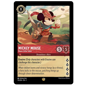 Disney Lorcana TCG - Mickey Mouse Brave Little Tailor - 115/204