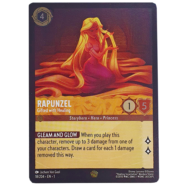 Disney Lorcana TCG - Rapunzel Gifted with Healing - 18/204 - Cold Foil