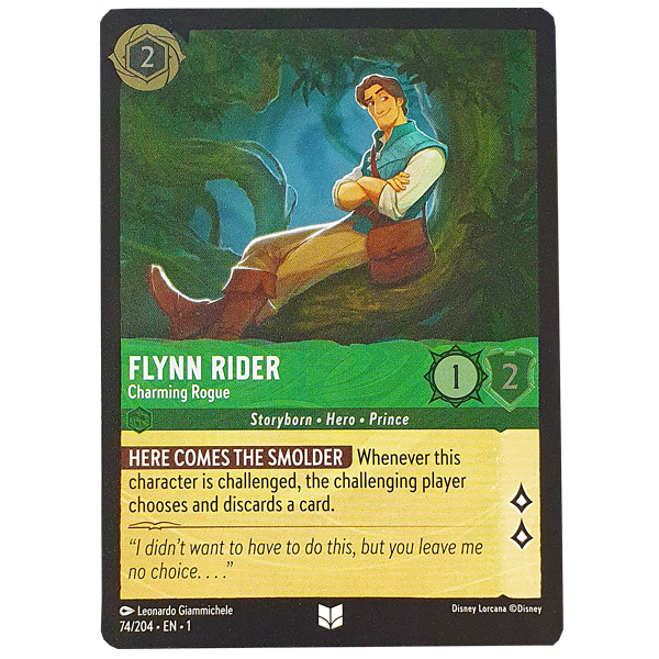 Disney Lorcana TCG - Flynn Rider Charming Rogue - 74/204 - Cold Foil