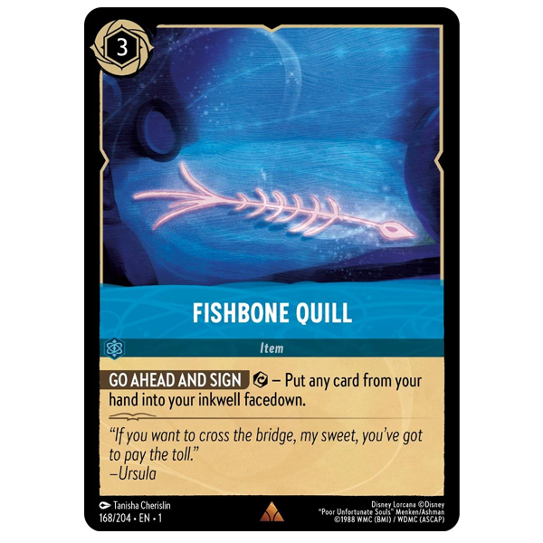 Disney Lorcana TCG - Fishbone Quill - 168/204