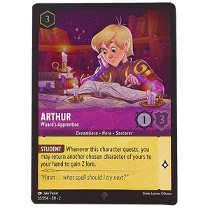 Disney Lorcana TCG - Arthur Wizard's Apprentice - 35/204 - Cold Foil