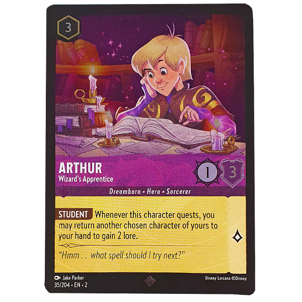 Disney Lorcana TCG - Arthur Wizard's Apprentice - 35/204 - Cold Foil