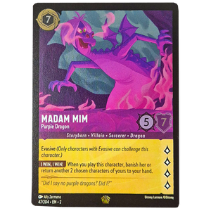 Disney Lorcana TCG - Madam Mim Purple Dragon - 47/204 - Cold Foil