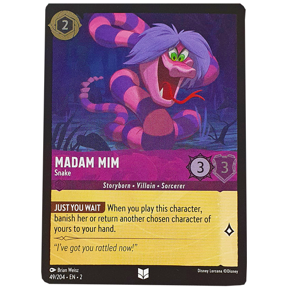 Disney Lorcana TCG - Madam Mim Snake - 49/204 - Cold Foil