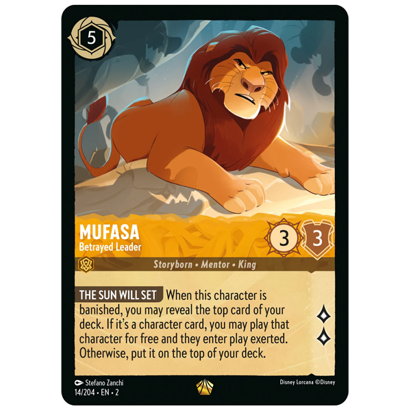 Disney Lorcana TCG - Mufasa Betrayed Leader - 14/204