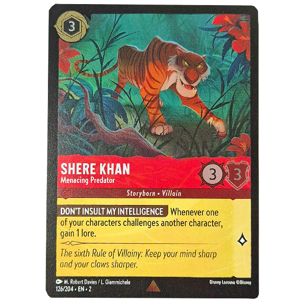 Disney Lorcana TCG - Shere Khan Menacing Predator - 126/204 - Cold Foil