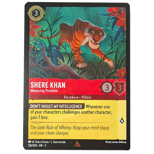 Disney Lorcana TCG - Shere Khan Menacing Predator - 126/204 - Cold Foil