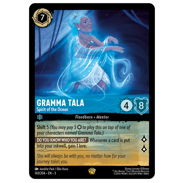 Disney Lorcana TCG - Gramma Tala Spirit of the Ocean - 143/204