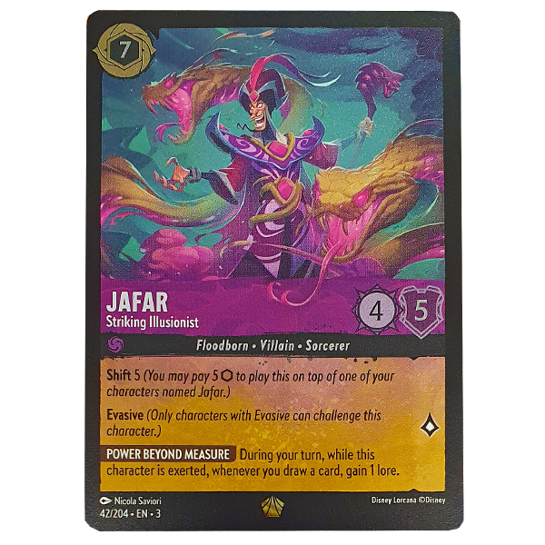 Disney Lorcana TCG - Jafar Striking Illusionist - 42/204 - Cold Foil