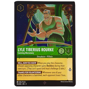 Disney Lorcana TCG - Lyle Tiberius Rourke Cunning Mercenary - 78/204 - Cold Foil