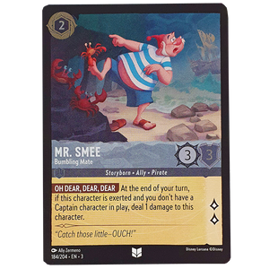 Disney Lorcana TCG - Mr. Smee Bumbling Mate - 184/204 - Cold Foil