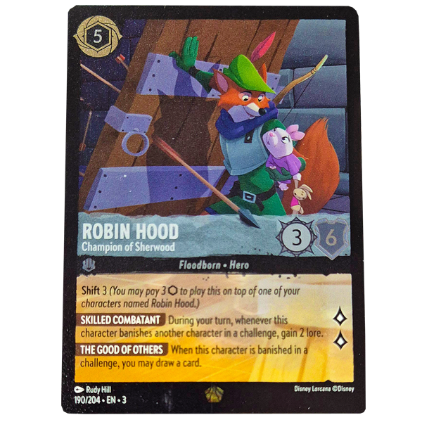 Disney Lorcana TCG - Robin Hood Champion of Sherwood - 190/204 - Cold Foil