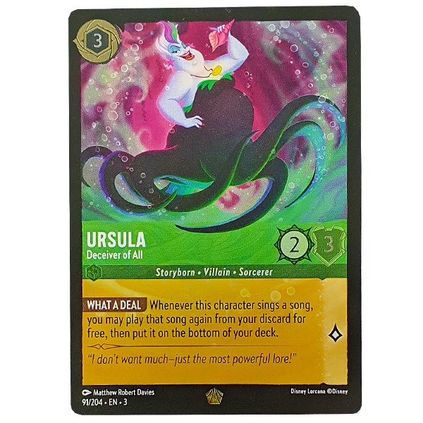 Disney Lorcana TCG - Ursula Deceiver of All - 91/204 - Cold Foil