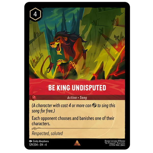 Disney Lorcana TCG - Be King Undisputed - 129/204