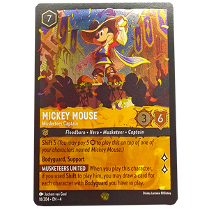 Disney Lorcana TCG - Mickey Mouse Musketeer Captain - 16/204 - Cold Foil